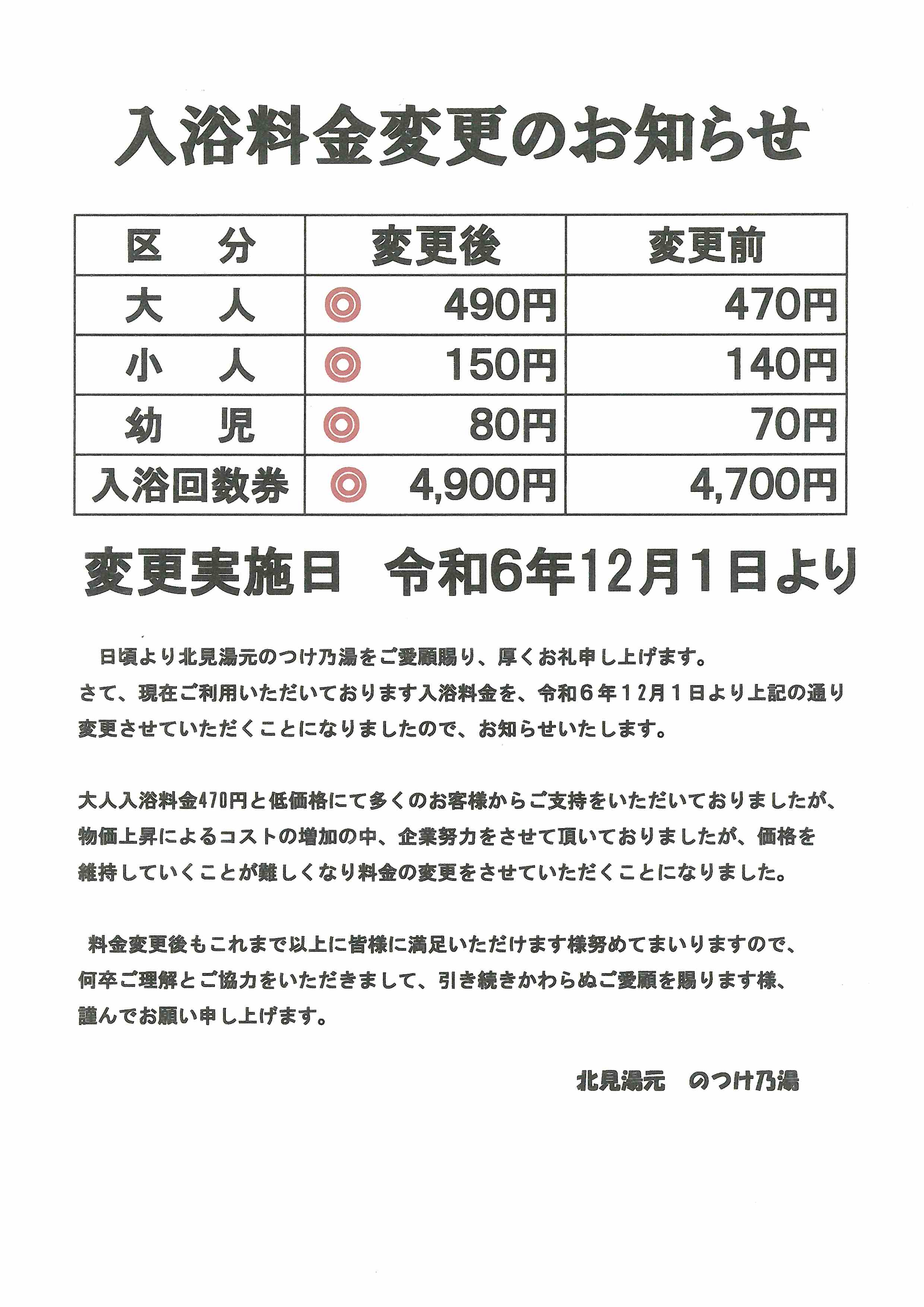 北見湯元 のつけ乃湯